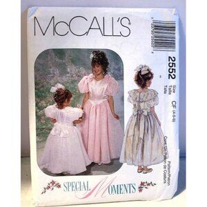 McCalls 2552 Childrens Dress Sewing Pattern Size 4 5 6 Uncut 1990s Vintage